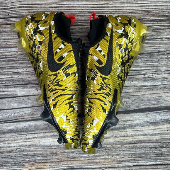 Size 12 USED Nike Vapor Edge Pro OBJ Metallic Gold Black Cleats CI4757-901 main image 10
